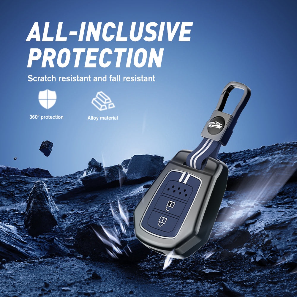 Acto Metal Sapphire Key Cover and Key chain Compatible with Honda CR-V Pack of 1 Set (Glow in the Night)