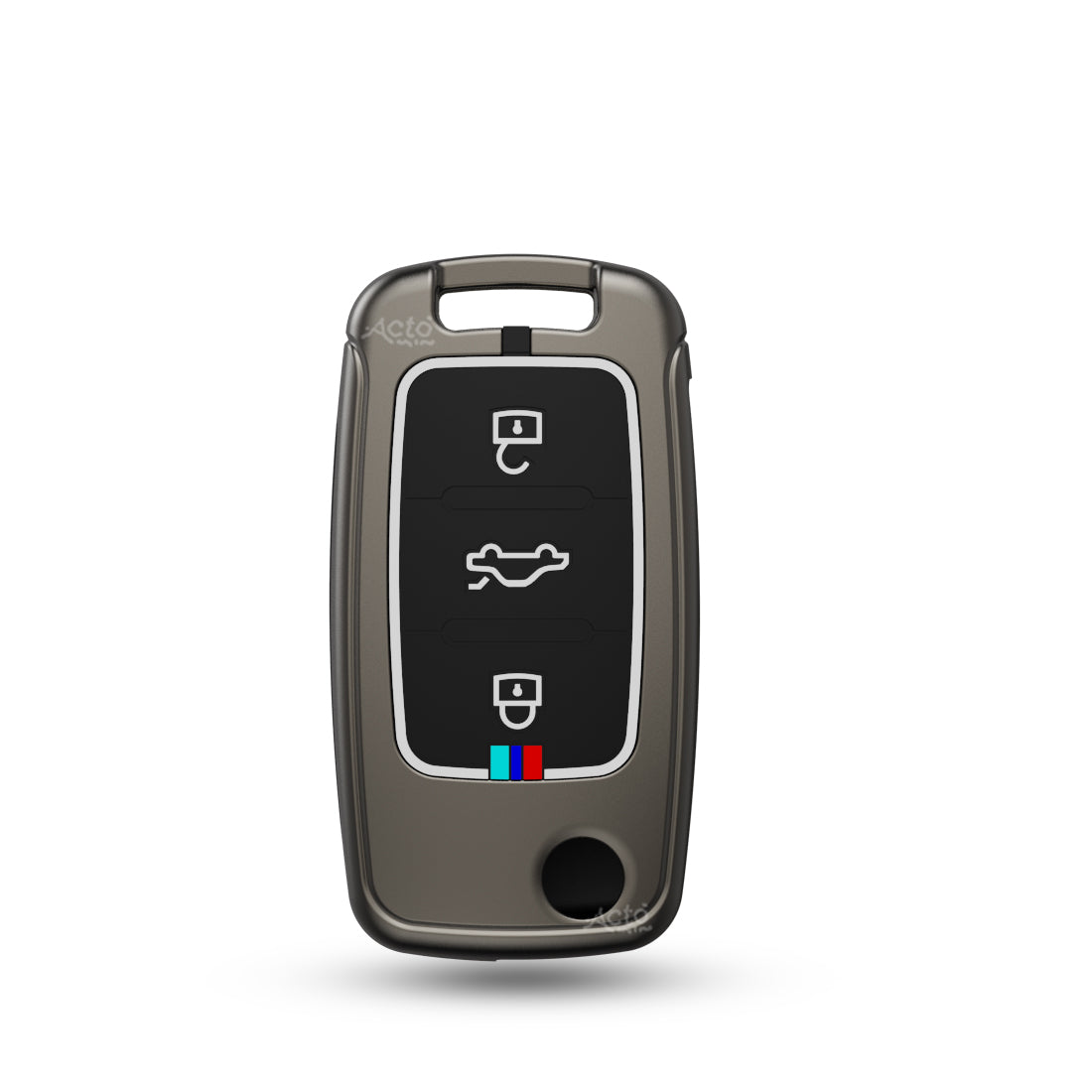 Acto Car Key Cover Metal Silicone Compatible with Skoda