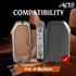 ACTO Metal Leather Car Key Cover with Key Chain Compatible with Kia Sonet 2020 & Seltos 2020+ 4 Button Smart Key | Premium Zinc Alloy & Leather Finish | 360° Protection | Scratch Resistant | Pack of 1