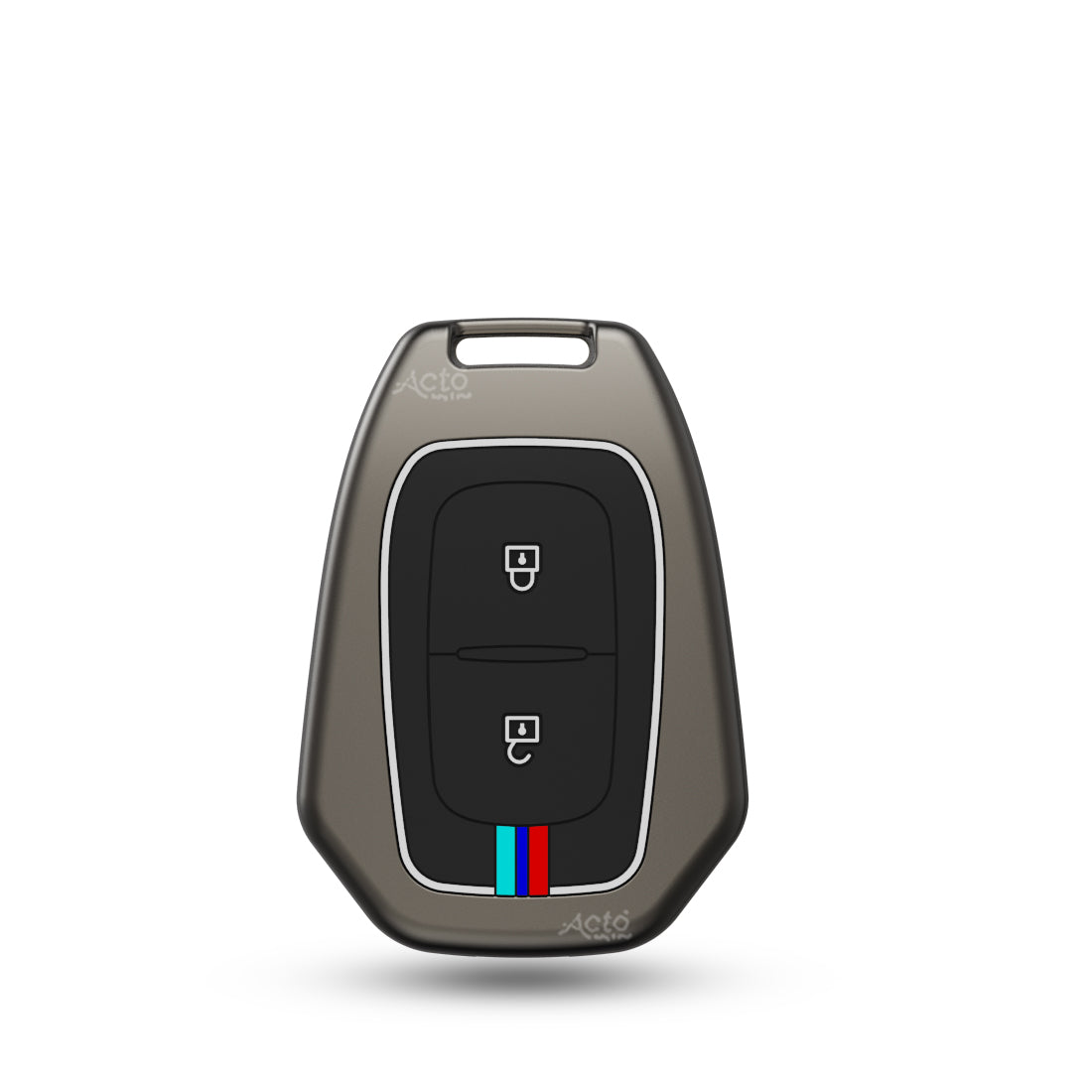 Acto Metal Sapphire Key Cover and Key chain Renault Duster, Kwid & Triber Compatible with  Pack of 1 Set (Glow in the Night)