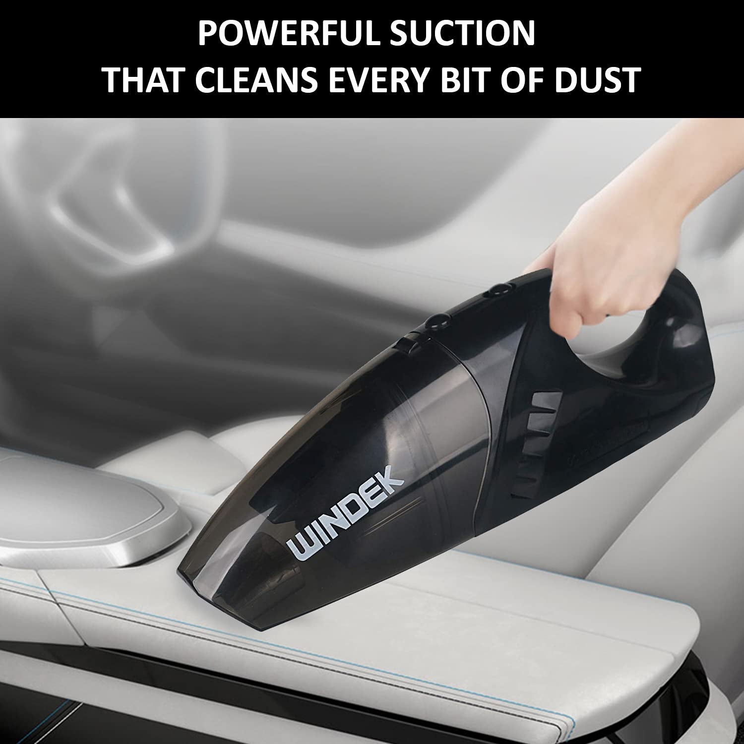 Windek 1001 Powerful Car Vacuum Cleaner 300 Psi DC 12V Featherweight Multi-Functional and Highly Portable Machine