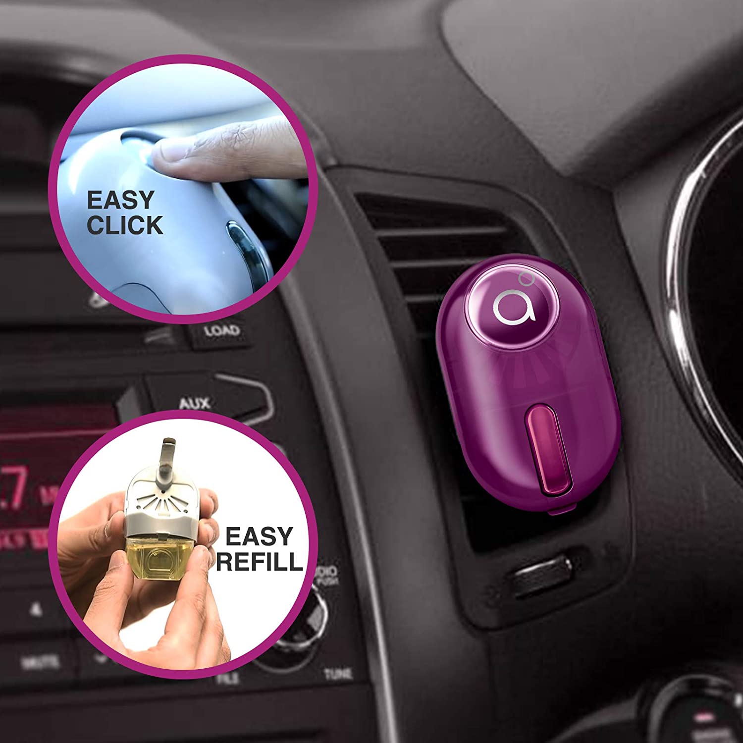 Godrej Aer Click | Car Vent Air Freshener Kit - Long-Lasting | Spill-Proof