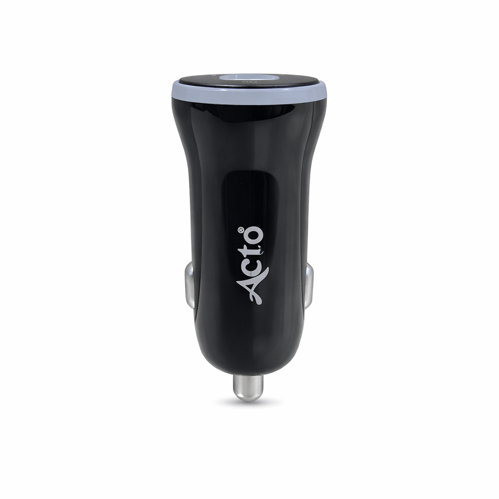 ACTO Saturn Car Mobile Charger with C to C Data Cable Fast Output QC3.0+30W PD Charger Pack of 1 Pcs