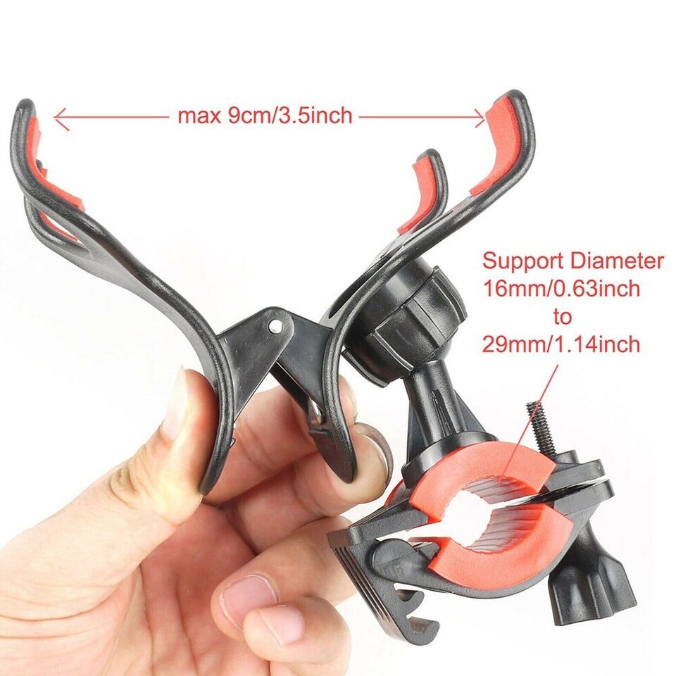 Mobile Mount Holder for Universal Bike & Bicycle in Black and Red Color pack of 1 Pc