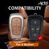 ACTO Metal Leather Car key cover with key chain Compatible With TATA
