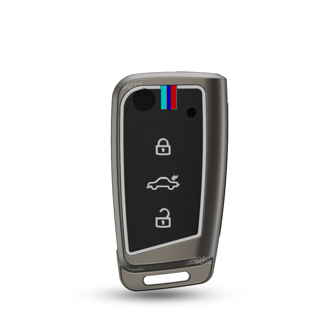 Acto Car Key Cover Metal Silicone Compatible with Skoda