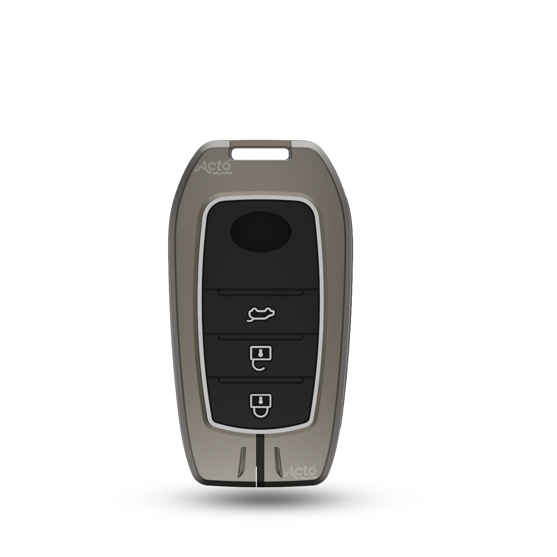 Acto Metal Sapphire Key Cover and Key chain Compatible with Toyota Crysta, Fortuner Pack of 1 Set (Glow in the Night)