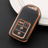 Acto TPU Gold Series Car Key Cover With TPU Gold Key Chain For Honda Jazz