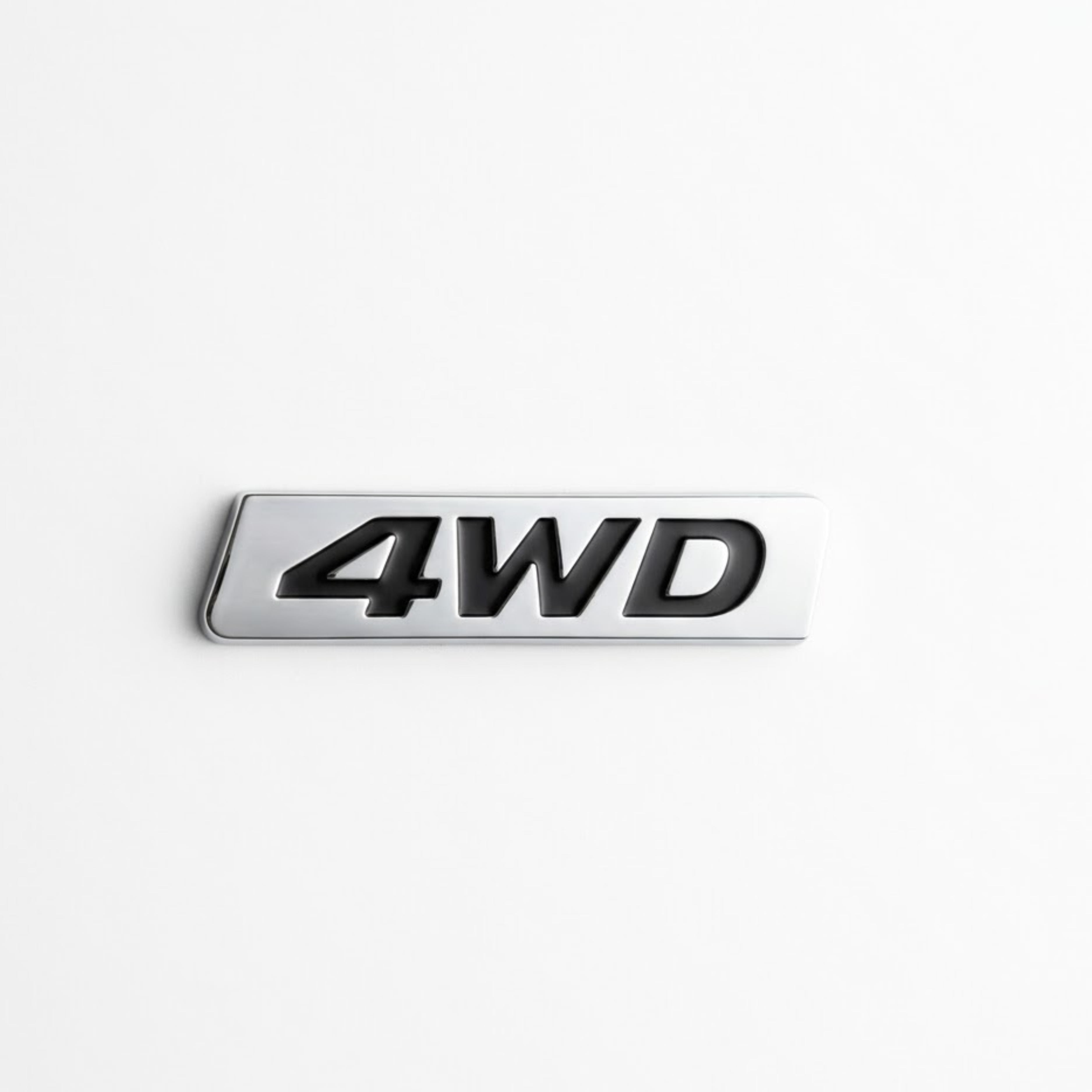 Carsonify 3D Metal 4WD Car Badge Emblem Sticker | Premium Aluminum Alloy Chrome 4WD Logo Decal | Self-Adhesive Metallic Badge for Car, SUV, Jeep & Bike Exterior | Stylish Auto Decoration Accessory