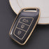 Acto TPU Gold Series Car Key Cover With TPU Gold Key Chain For MG Comet EV