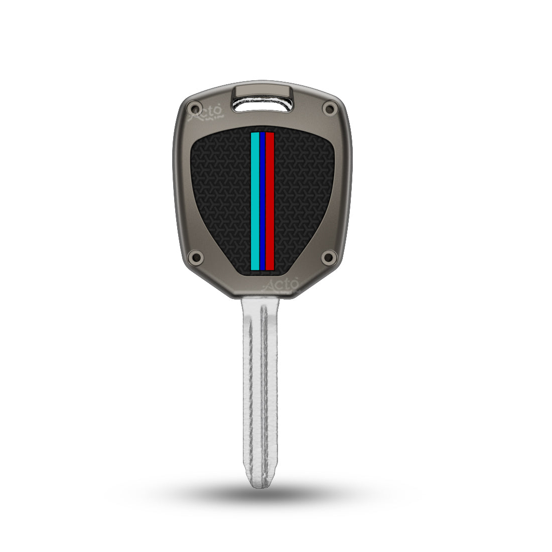 Acto Metal Sapphire Key Cover and Key chain Compatible with Toyota Camry, Corolla, Fortuner, Innova Pack of 1 Set (Glow in the Night)