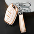 Acto TPU Gold Series Car Key Cover With TPU Gold Key Chain For MG Comet EV