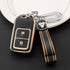 Acto TPU Gold Series Car Key Cover With TPU Gold Key Chain For Honda Jazz