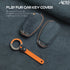 ACTO Alcantra Key Cover and Key Chain in Dashing Blue Cover and Orange Sticking Design Compatible with Audi
