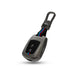 Acto Metal Sapphire Key Cover and Key chain Compatible with Hyudai I-10 Grand, Santro Pack of 1 Set (Glow in the Night)
