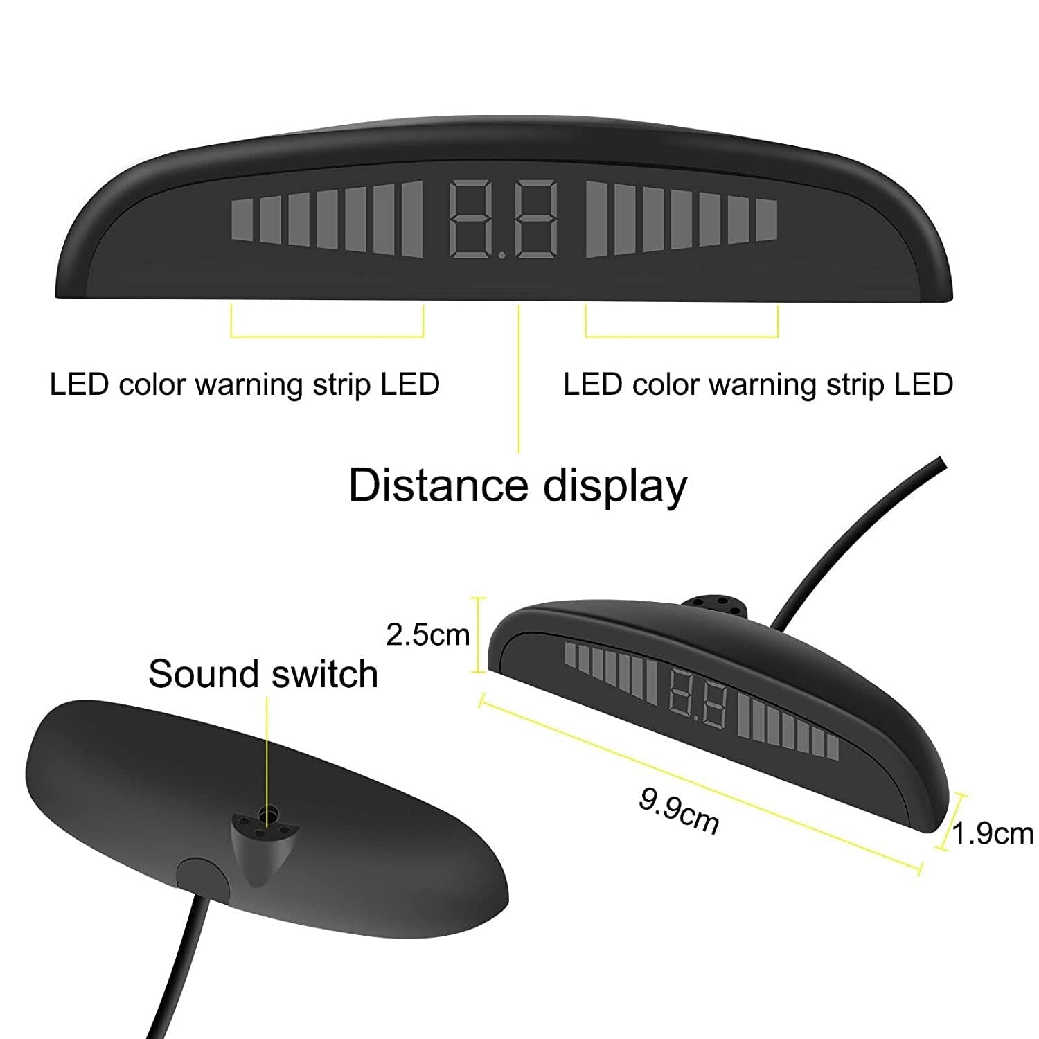 Car Reverse Backup Sensor System Parking Assistant Kit set of 4pcs