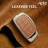 ACTO Metal Leather Car key cover with key chain Compatible With Hyundai Creta 2020