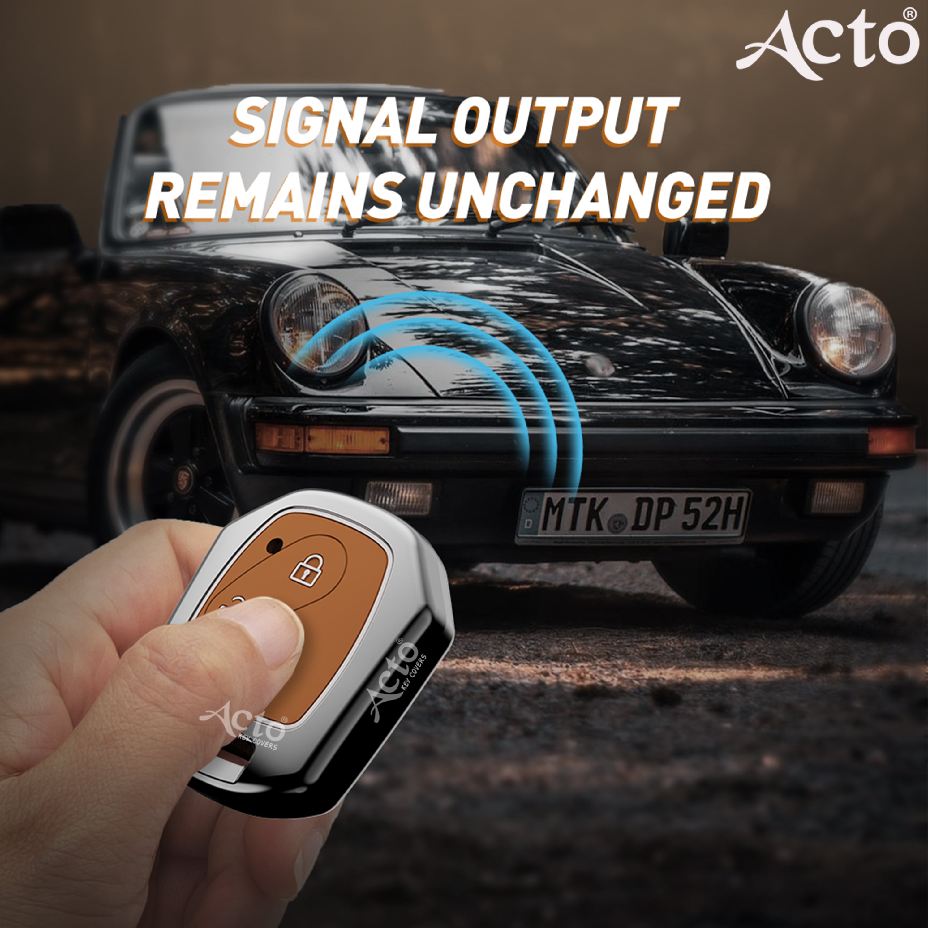 Acto Metal Sapphire Key Cover and Key chain Compatible with Honda CR-V Pack of 1 Set (Glow in the Night)
