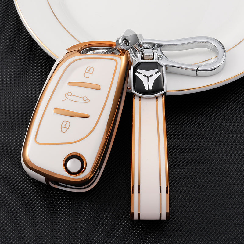 Acto TPU Gold Series Car Key Cover With TPU Gold Key Chain For Xhorse Duplicate Key