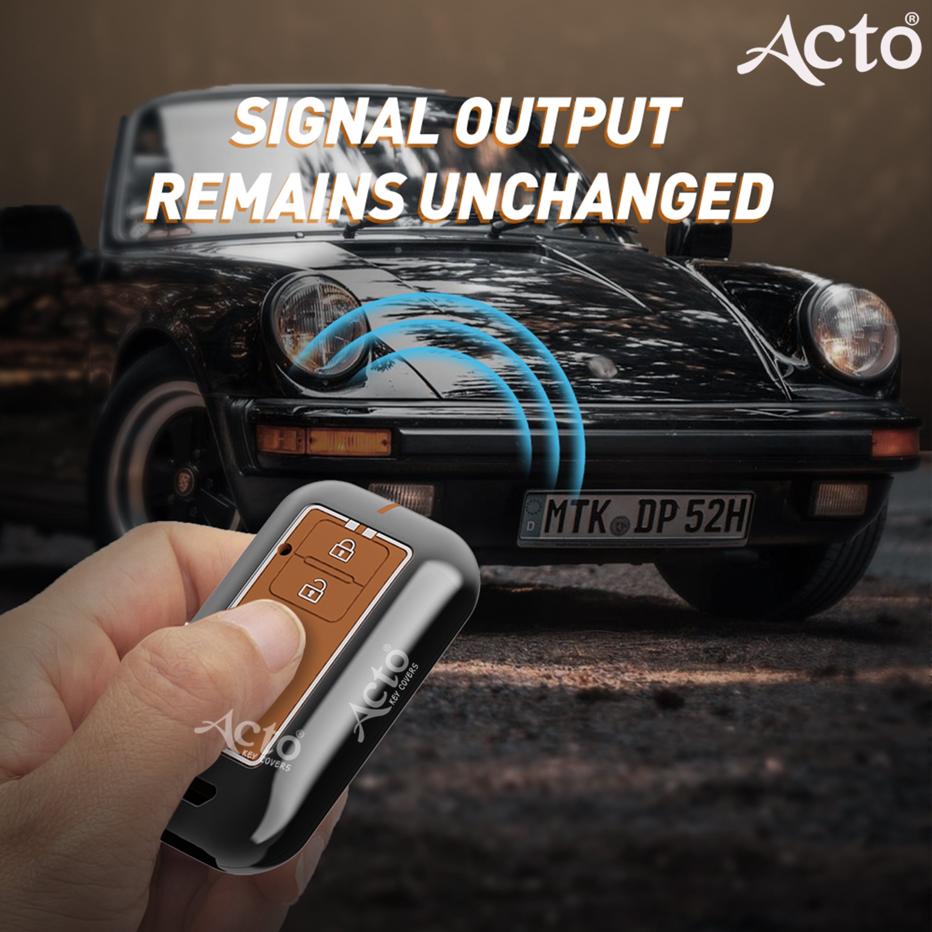 Acto Metal Sapphire Key Cover and Key chain Compatible with Suzuki New Dzire I New Ertiga Pack of 1 Set (Glow in the Night)