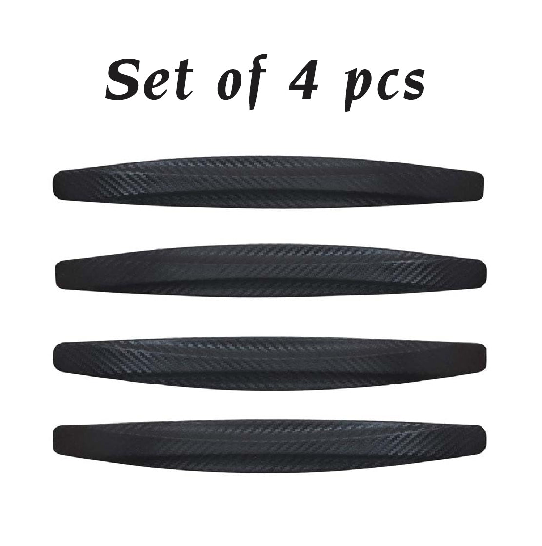 Car Bumper Protector for Car Corner Black Carbon Rubber Design Compatible with  All Cars Set of 4