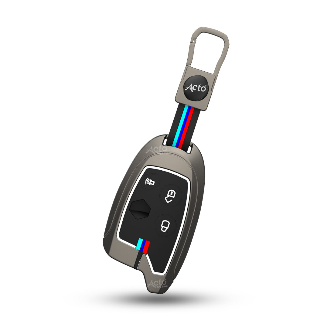 Acto Metal Sapphire Key Cover and Key chain Compatible with Suzuki Nippon Pack of 1 Set (Glow in the Night)