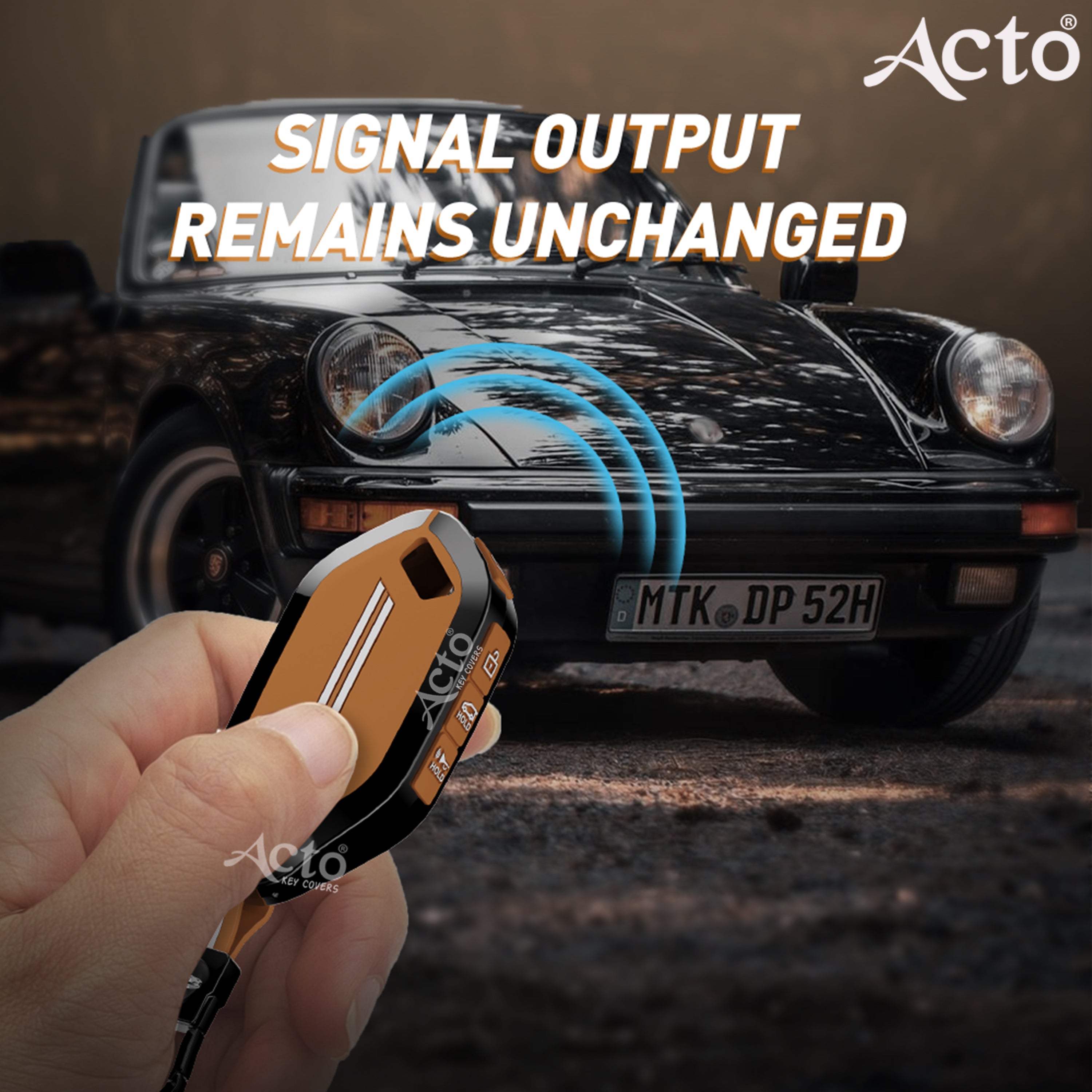 Acto Metal Sapphire Key Cover & Key Chain Compatible with Kia Syros 2025 & Seltos 2026 4-Button Smart Key | Premium Zinc Alloy Case | Glow in the Night Buttons | 360° Full Protection | Luxury Key Fob Cover | Pack of 1 Set