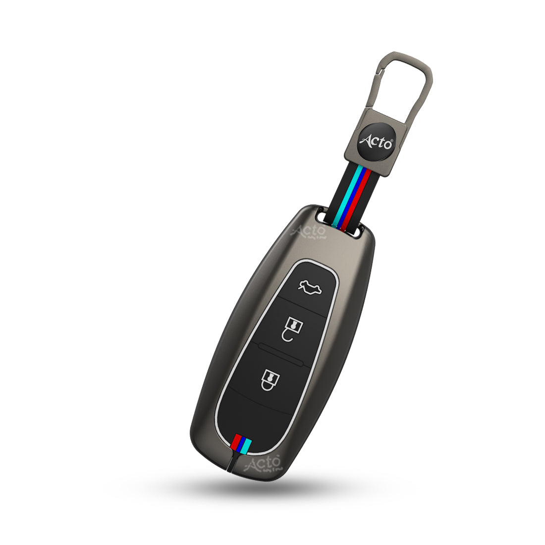 Acto Car Key Cover Metal Silicone Compatible with Maruti Suzuki