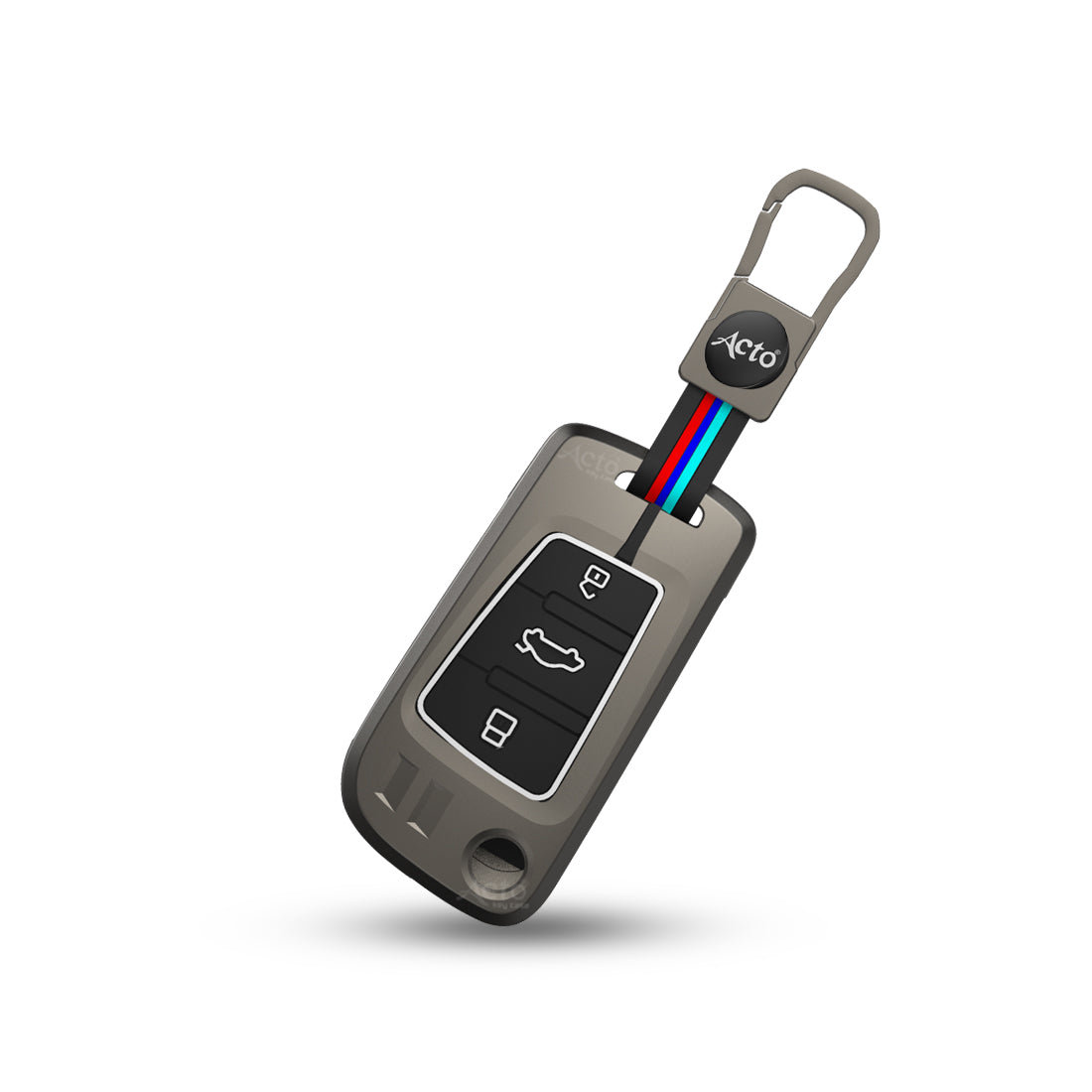 Acto Car Key Cover Metal Silicone Compatible with Audi Q7