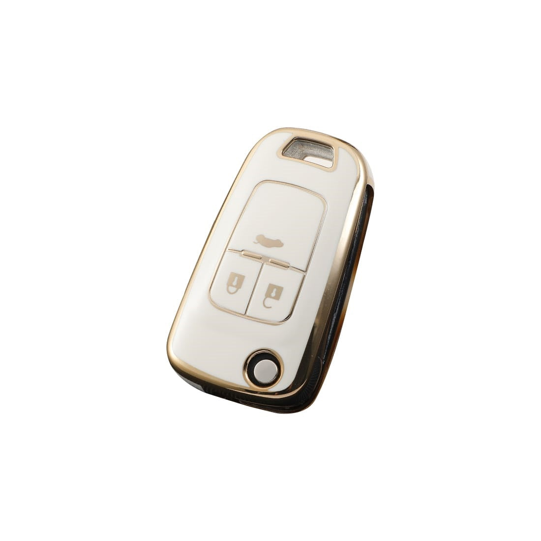 Acto TPU Gold Series Car Key Cover With TPU Gold Key Chain For Chevrolet Sail