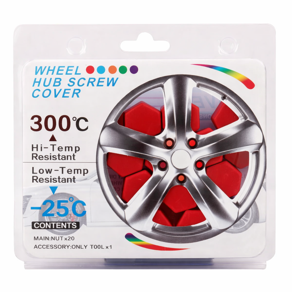 Silicone car Wheel Nut Bolts Cover Dust Protective tyre Screw Cap Cover (19mm, Pack of 20pcs)