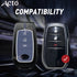 Acto Metal Sapphire Key Cover and Key chain Compatible with Toyota Crysta, Fortuner Pack of 1 Set (Glow in the Night)