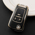 Acto TPU Gold Series Car Key Cover With Diamond Key Ring For Chevrolet Sail