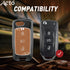 Acto Metal Sapphire Key Cover and Key chain Compatible with Tata Bolt I Nexon I Tigor I Hexa I Tiago I Zest Pack of 1 Set (Glow in the Night)