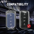Acto Metal Sapphire Key Cover and Key chain Compatible with Tata Curvv Pack of 1 Set (Glow in the Night)