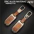 ACTO Metal Leather Car key cover with key chain Compatible With Suzuki