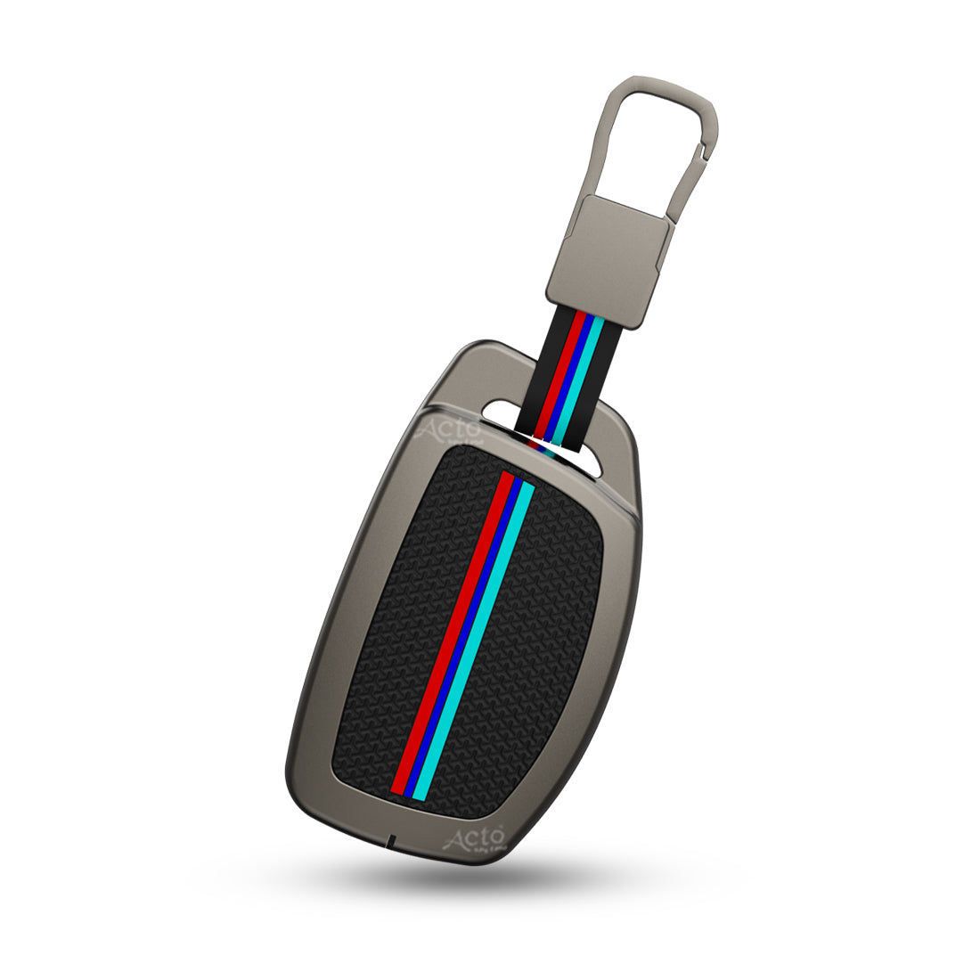 Acto Metal Sapphire Key Cover and Key chain Compatible with Hyudai  Aura I Elantra I I10 Grand Nios I i20 Elite I Verna 4S I Creta I i10 Grand I i20 Active I Tucson I Xcent Pack of 1 Set (Glow in the Night)