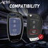Acto Metal Sapphire Key Cover and Key chain Compatible with Hyudai  Aura I I10 Grand Nios I i20  (2021) I Creta I i20 Active I I-20 Elite I Xcent 2019+ Pack of 1 Set (Glow in the Night)
