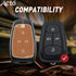 Acto Metal Sapphire Key Cover and Key chain Compatible with Tata Altroz I Harrier I Nexon Pack of 1 Set (Glow in the Night)