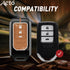 Acto Metal Sapphire Key Cover and Key chain Compatible with Honda Accord, Civic, WR-V, BR-V, CR-V, City, Jazz Pack of 1 Set (Glow in the Night)