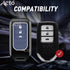 Acto Metal Sapphire Key Cover and Key chain Compatible with Honda Accord, Civic, WR-V, BR-V, CR-V, City, Jazz Pack of 1 Set (Glow in the Night)