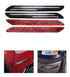 Car Bumper Protector Black Rubber with Double Chrome line Compatible with all Cars Set of 4 Pcs