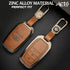 ACTO Metal Leather Car key cover with key chain Compatible With Toyota
