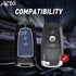 Acto Metal Sapphire Key Cover and Key chain Compatible with Ford Fiesta Pack of 1 Set (Glow in the Night)