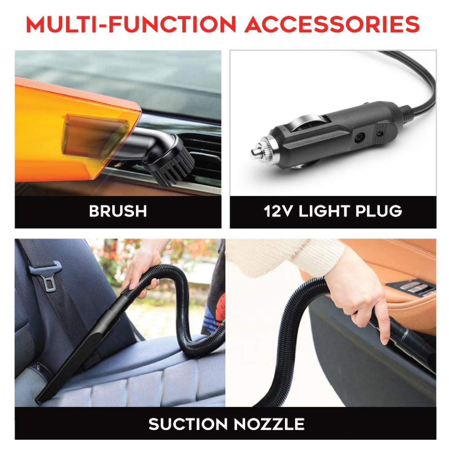 myTVS 12v High Power Wet & Dry Car Vacuum Cleaner Portable Vacuum Cleaner for All Cars