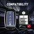 Acto Metal Sapphire Key Cover and Key chain Compatible with KIA Seltos Pack of 1 Set (Glow in the Night)