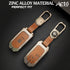 ACTO Metal Leather Car key cover with key chain Compatible With Suzuki