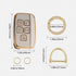 Acto TPU Gold Series Car Key Cover With Diamond Key Ring For Land Rover Range Rover Evoque