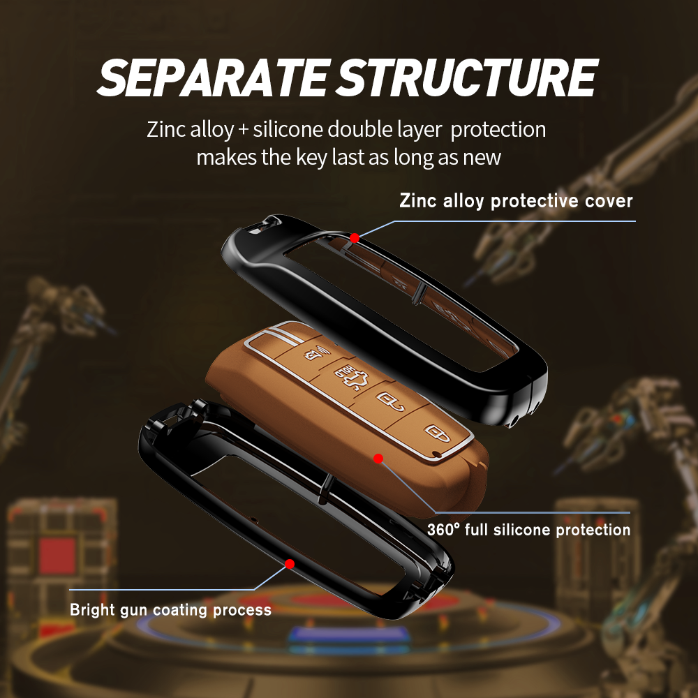 Acto Metal Sapphire Key Cover and Key chain Compatible with KIA Seltos Pack of 1 Set (Glow in the Night)