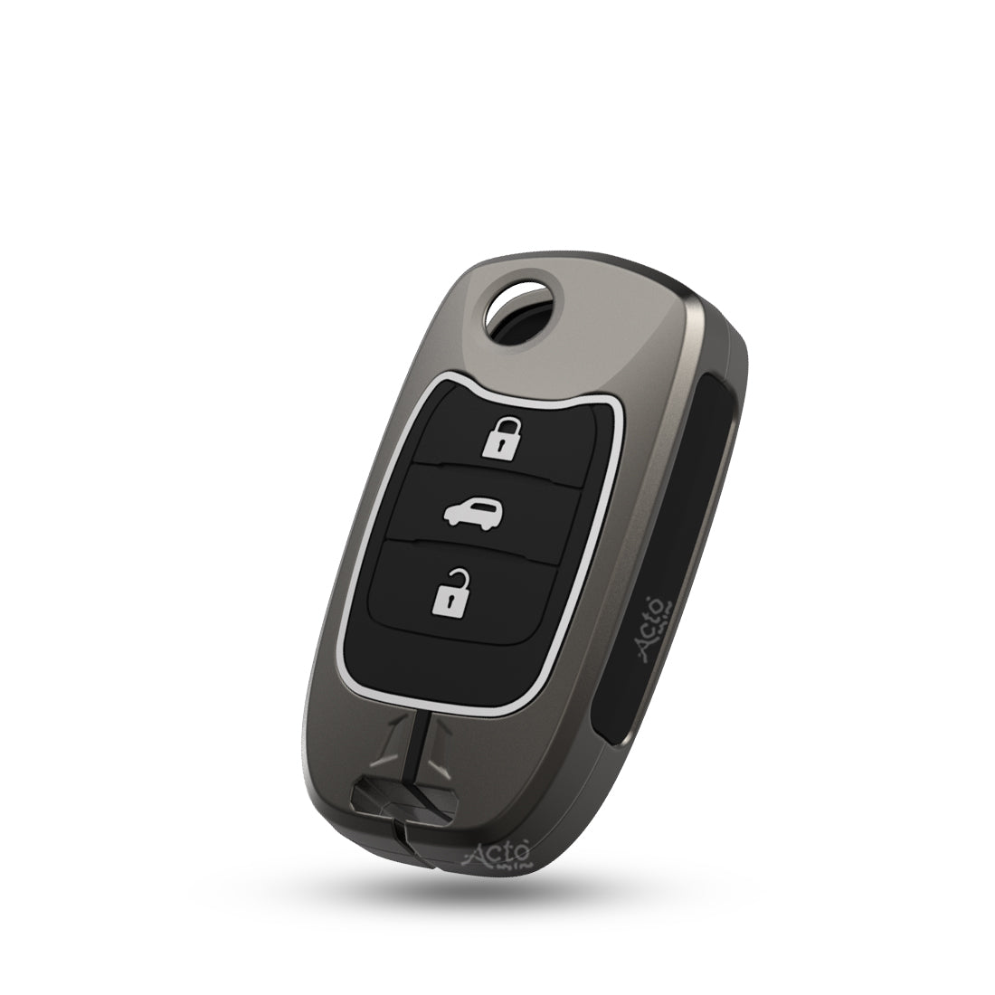 Acto Car Key Cover Metal Silicone Compatible with MG